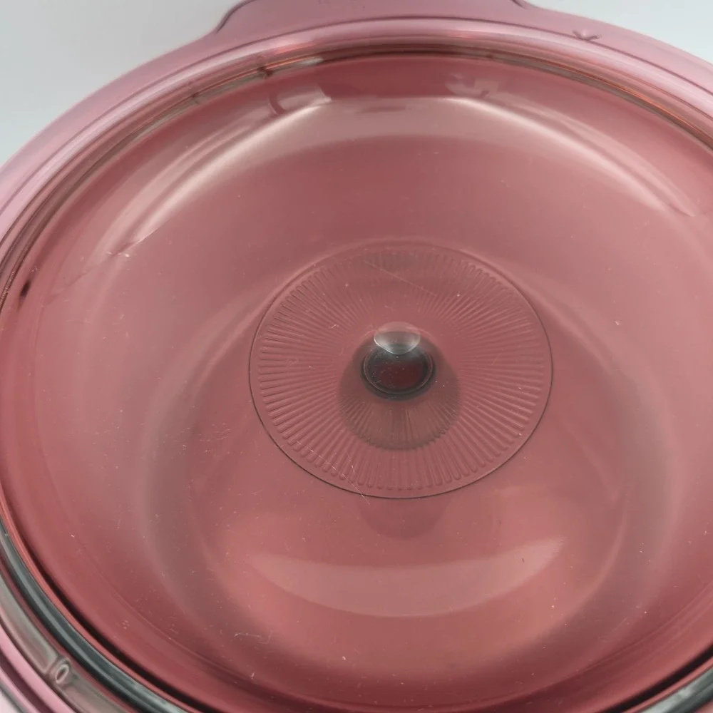 CORNING VISIONS CRANBERRY  5 L COVERED DUTCH OVEN USA READ